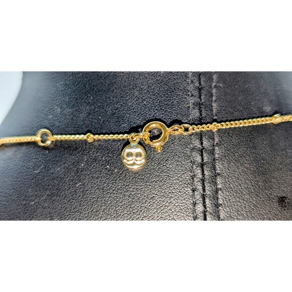 Gorjana Power Gemstone Coin Necklace Howlite Calming Stone 18K GP Necklace - Picture 5 of 5